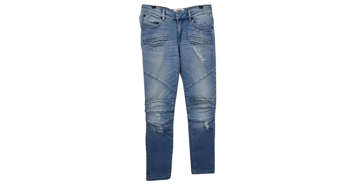 Balmain pantalones de mezclilla azul 