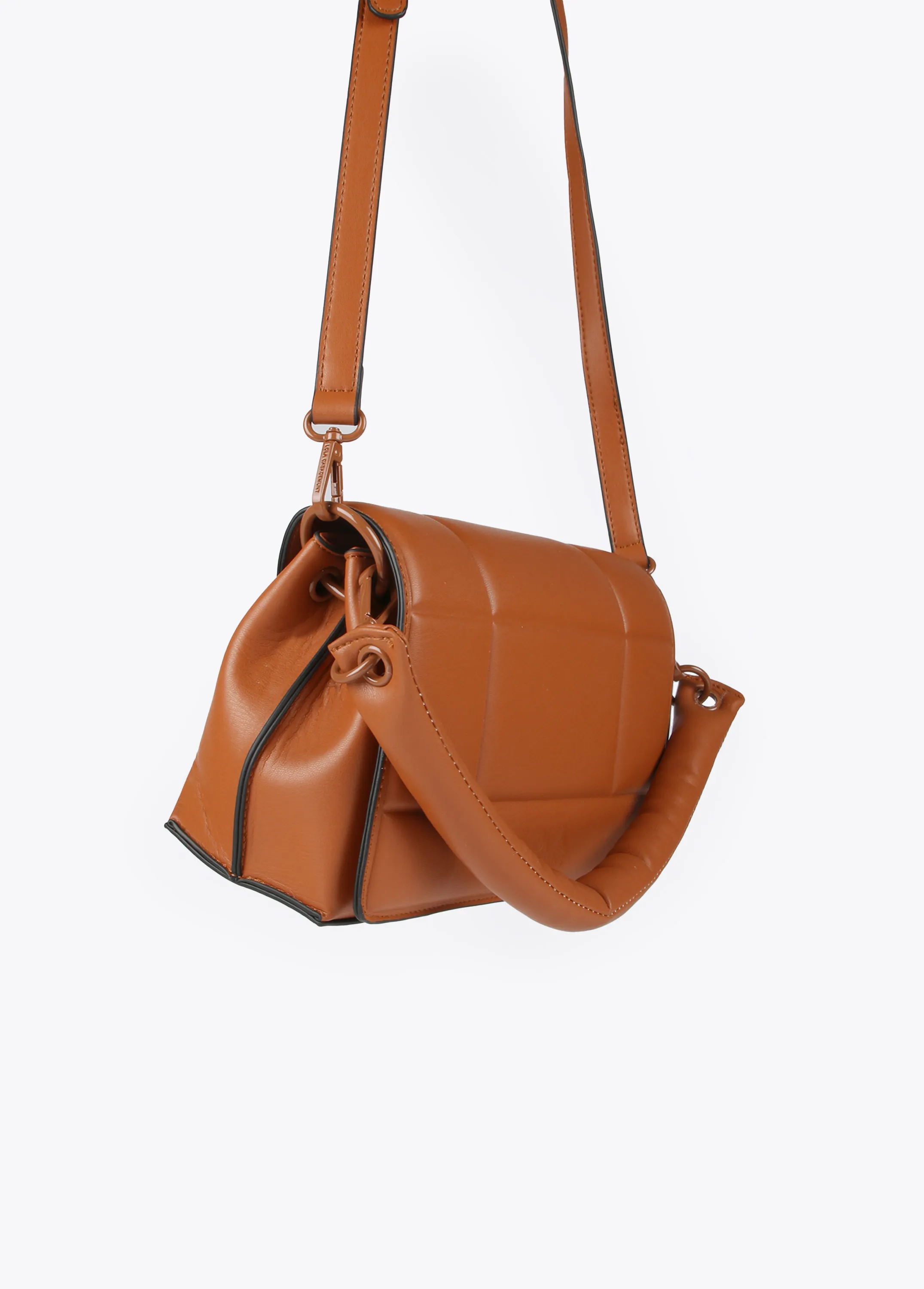 Bandolera acolchada a cuadros CAMEL Lola Casademunt