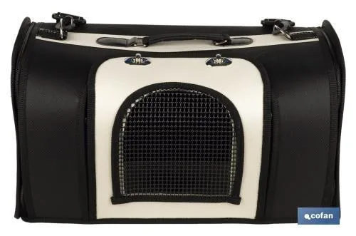 Bolsa Transportín para Mascotas | Medidas 43 x 25 x 29 cm | Color Negro y Plata