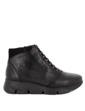 Botin con elasticos cuña baja superligeros mujer negro Fluchos
