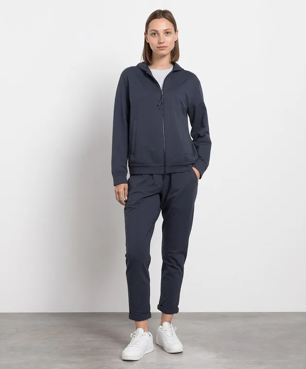 Brunello Cucinelli Blue sports jacket with monil chain