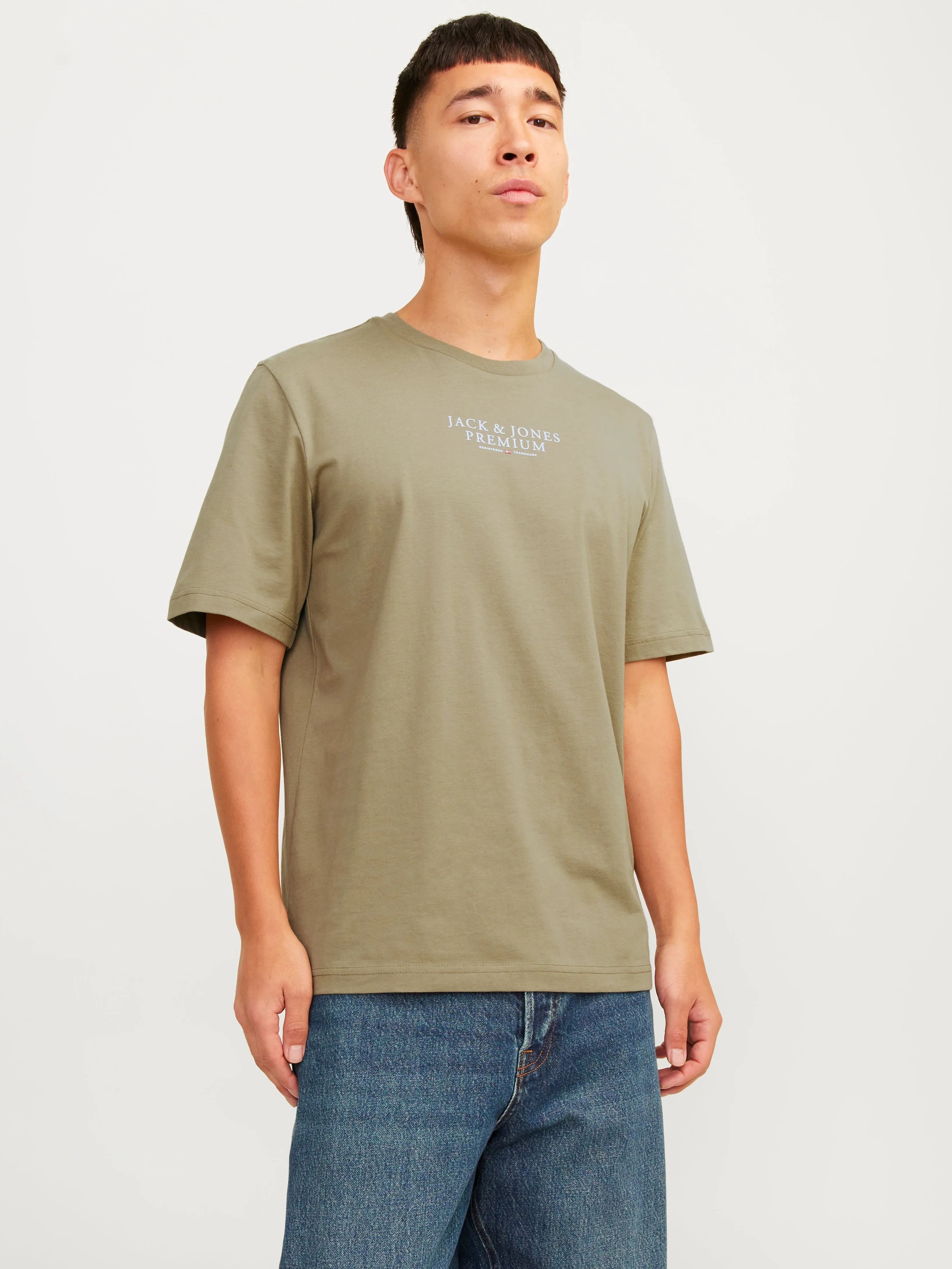 Camiseta Logotipo Cuello redondo | Verde intermedio | Jack & Jones®