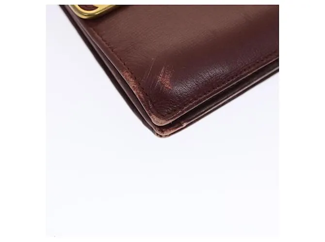 CARTIER Bandolera Cuero 2Conjunto Vino Tinto Auth bs6880 Burdeos 