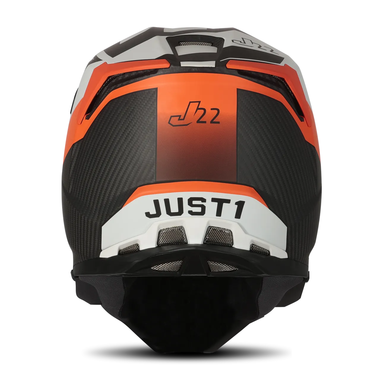 Casco de Cross Just1 J22 C Adrenaline Naranja-Blanco-Carbón 
