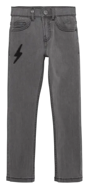 IKKS JUNIOR Pantalón slim de mezcla de algodón en gris