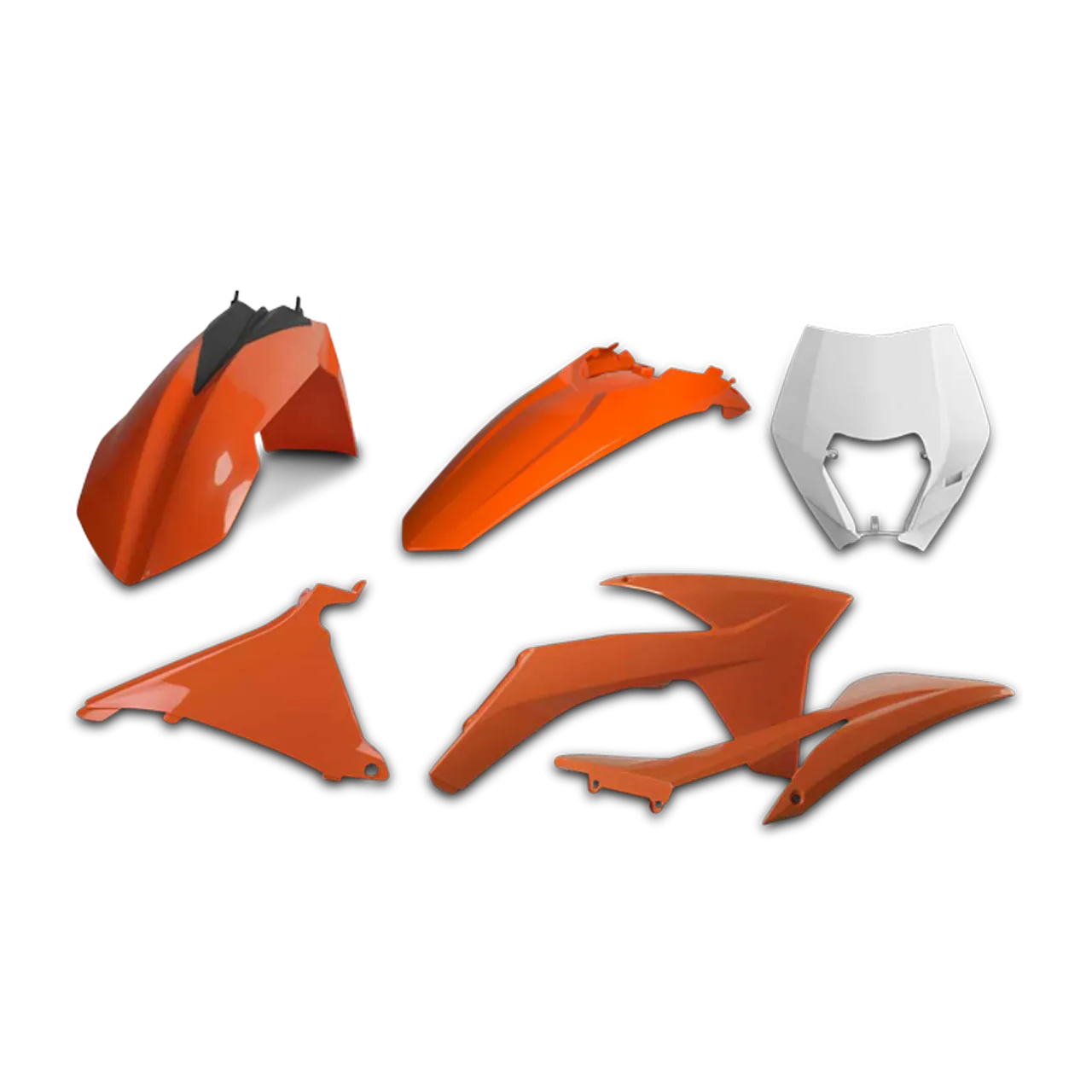 Kit de Plásticos Polisport Enduro Naranja-Blanco 