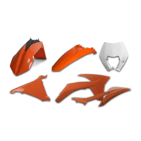 Kit de Plásticos Polisport Enduro Naranja-Blanco 