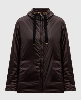 Max Mara GREENH burgundy jacket with logo patch