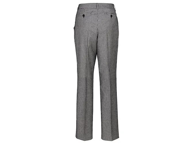 Pantalones planos de cuadros Moschino Cheap and Chic Negro Blanco 