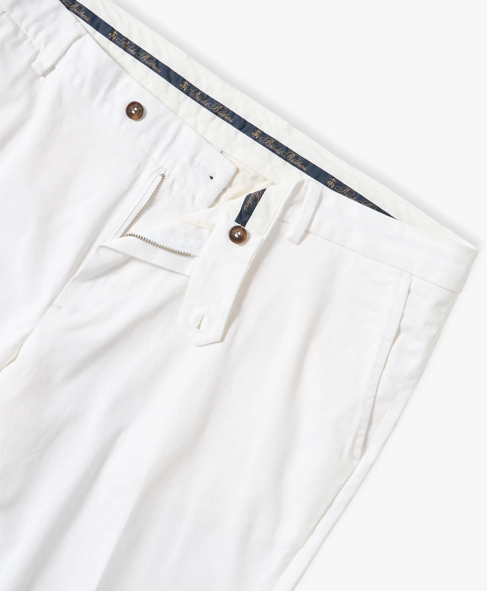 Pantalón chino blanco de corte slim en algodón doble retorcido