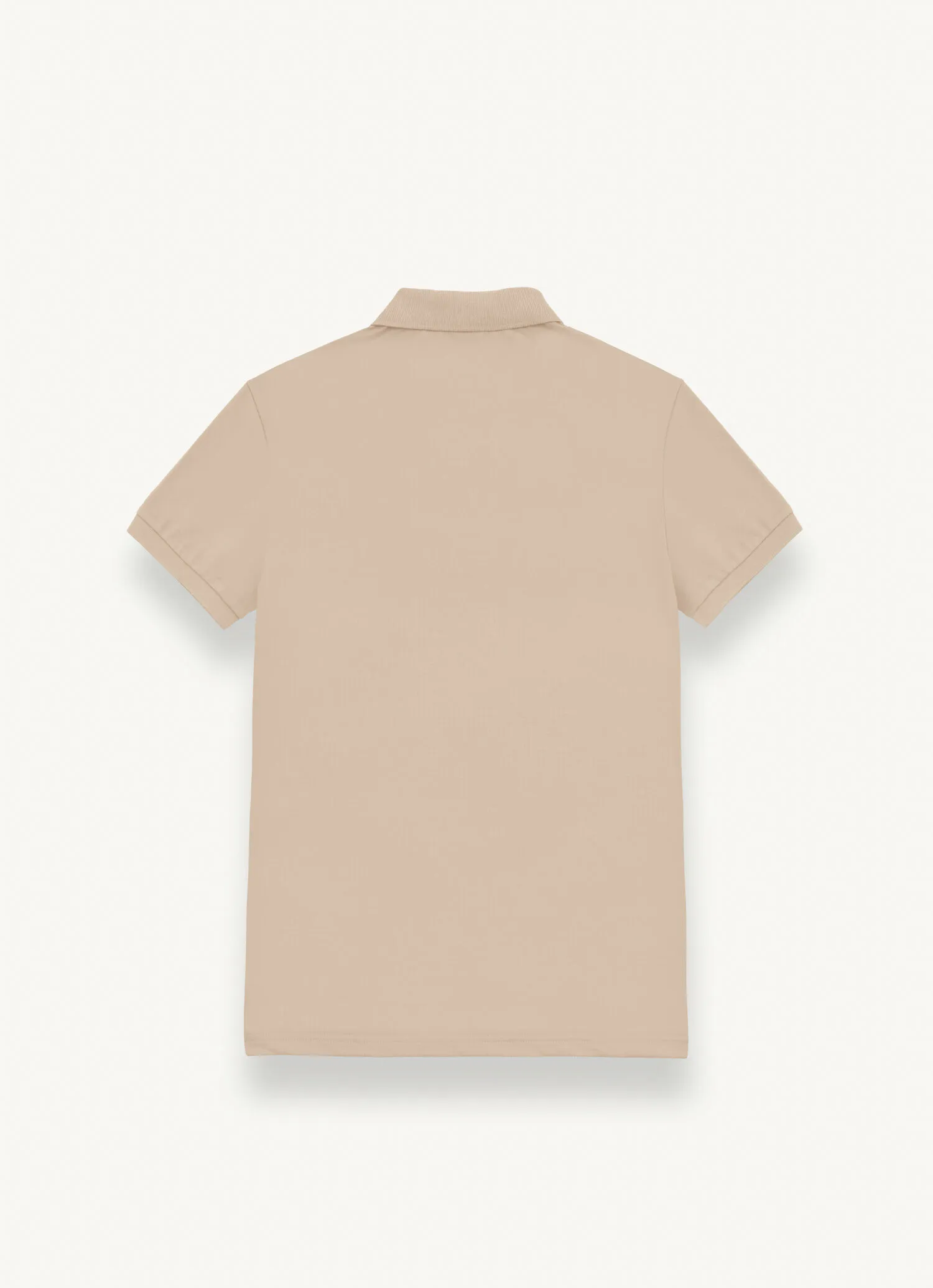 Polo de piqué con bordes de canalé