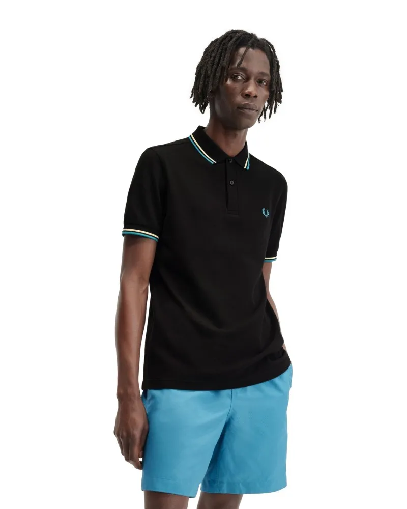 POLO FRED PERRY NEGRO U96 TWIN TIPPED SHIRT