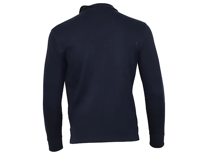 Polo Ralph Lauren Econdition - Jersey acanalado con cremallera de un cuarto en algodón azul marino 