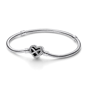 Pulsera Pandora Moments Cadena Corazón Infinito Brillante 592645C01