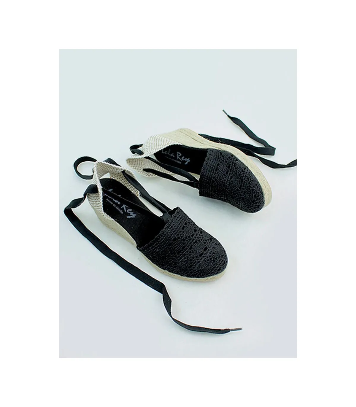 SANDALIA CUÑA LOLA REY GAN 5C 703 NEGRO