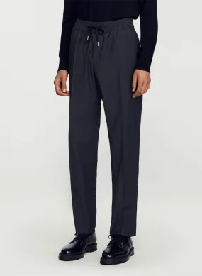 SANDRO Pantalón recto elástico en gris