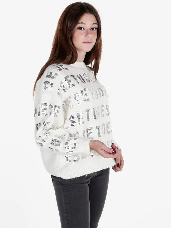 Solada Jersey de mujer oversize con lentejuelas