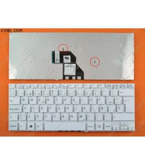 TECLADO SONY FIT 14 FIT 14A SVF14 SVF14A SVF14E SERIES SIN MARCO V141606AS1SP WIN8 WH SP OEM.