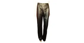 Thierry Mugler MUGLER Pantalones T.fr 38 Cuero Negro 