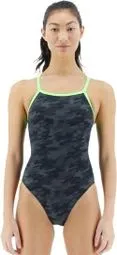 Tyr Traje de baño de una pieza para mujer Tyr Blackout verde