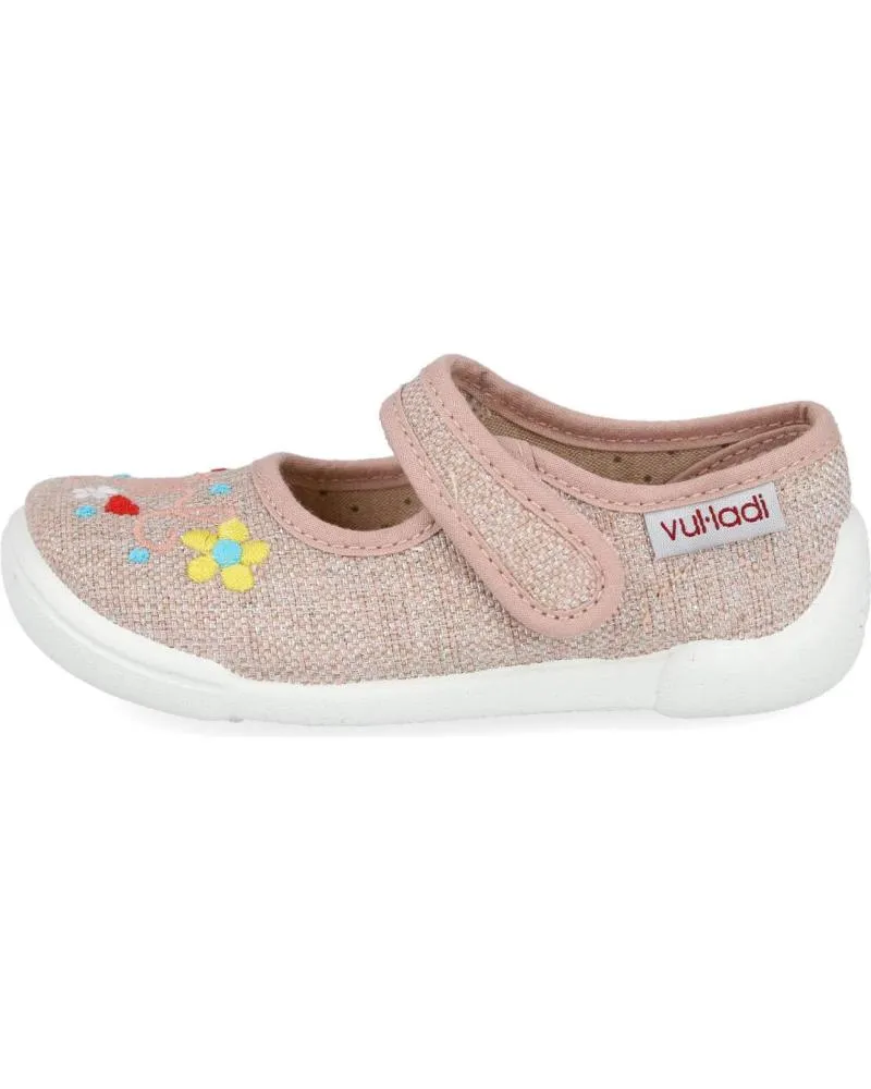 Zapatos VUL-LADI  de Niña 9776-605 MERCEDITAS LONA NINA  ROSA